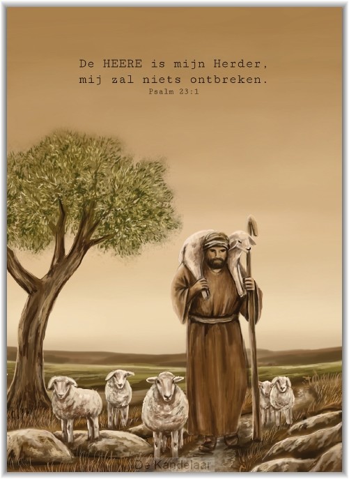 Poster A4 - De HEERE is mijn Herder
