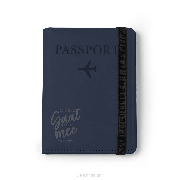 Paspoortmapje blauw