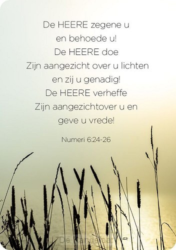 Interieurbord A4 Zegenbede HSV