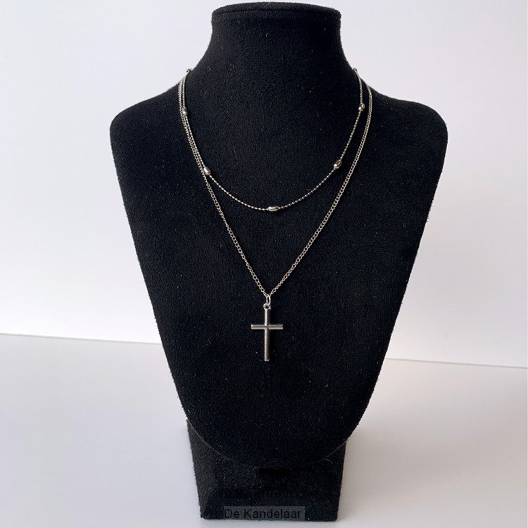 Choker kruisje zirkonia