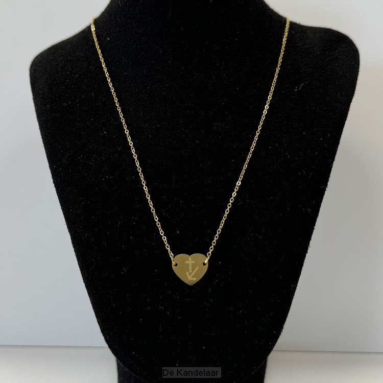 Ketting hartje goud geloof hoop liefde