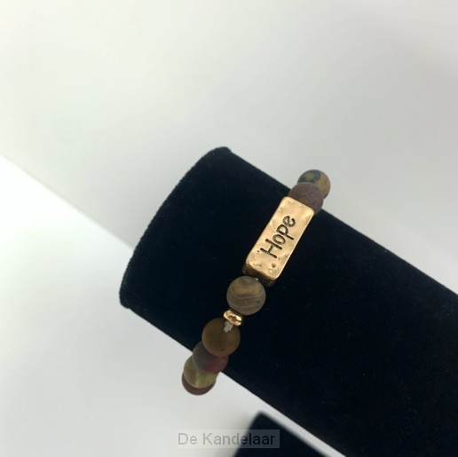 Armband natuursteen hope donkerbruin