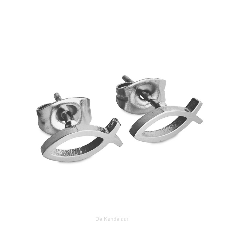 Oorbel knopje visje zilver