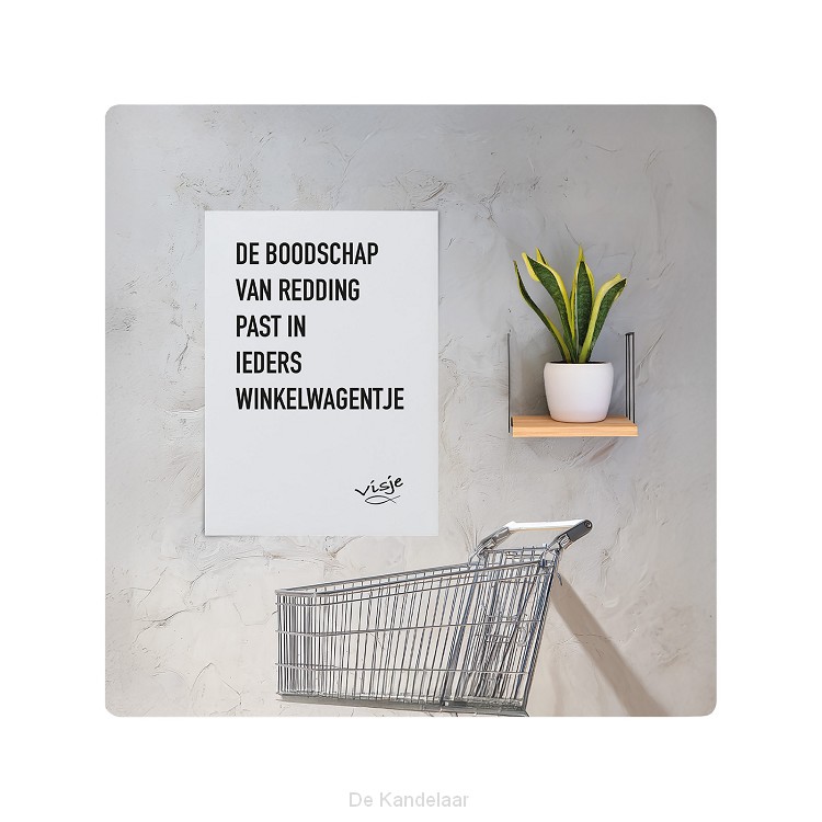 Visje bordje Winkelwagentje