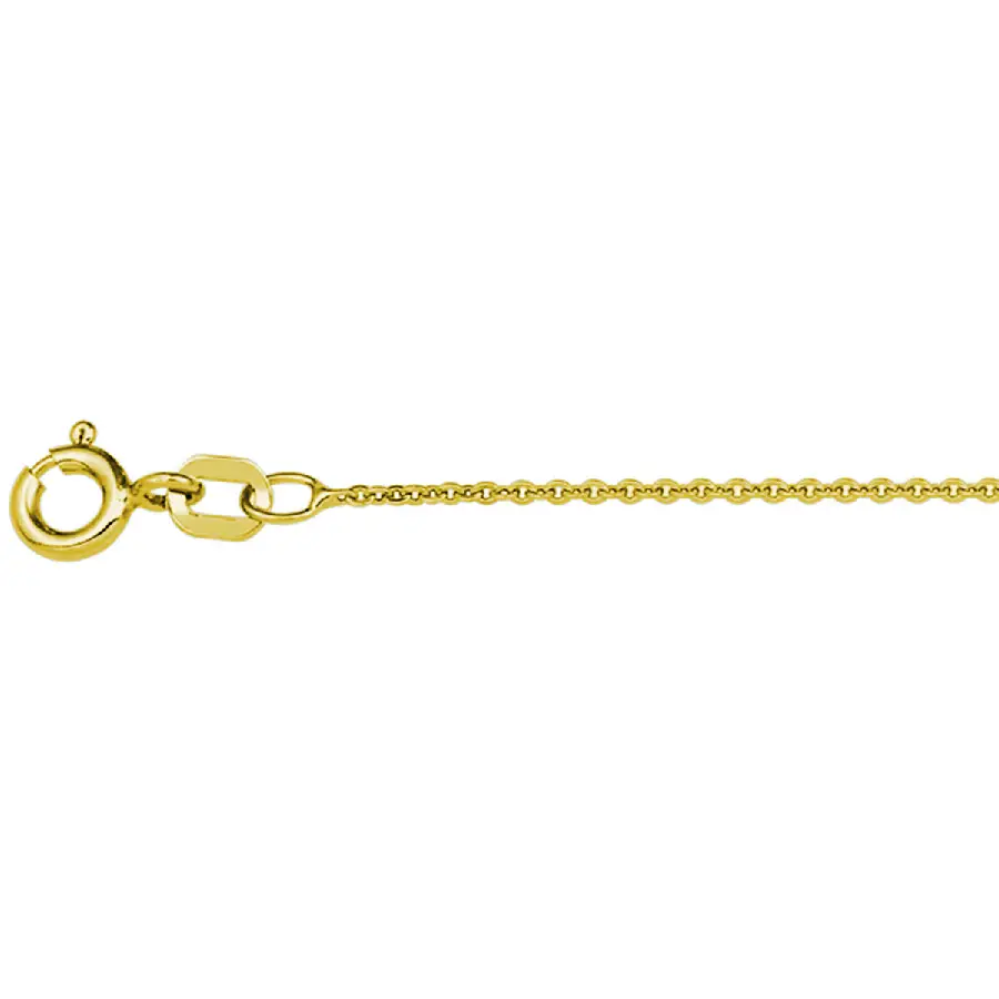 Goldplated anchor chain 45cm - 1,1mm