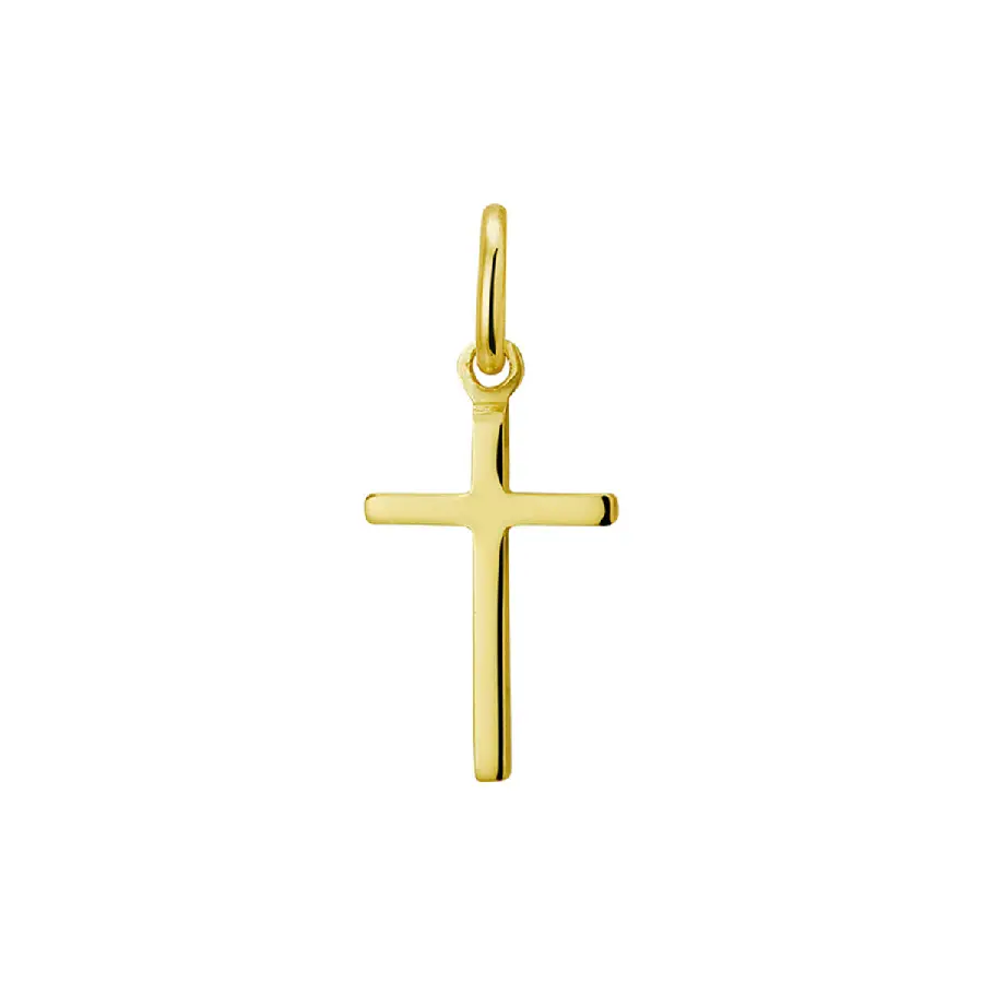 Goldplated pendant Cross 20mm