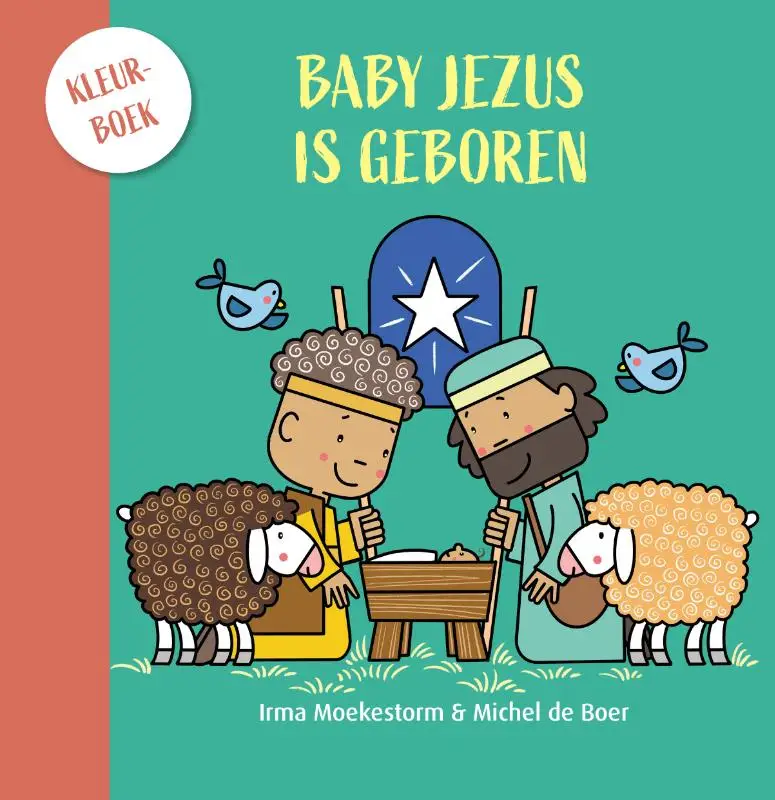 Baby Jezus is geboren - kleurboek