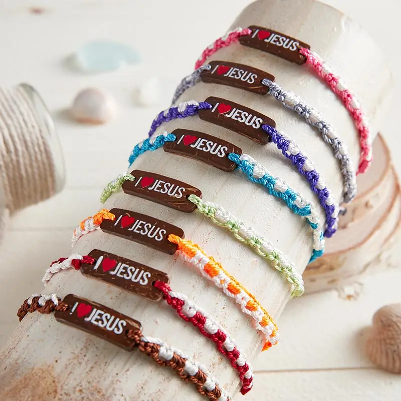 Bracelet set (8) I love Jesus prijs per