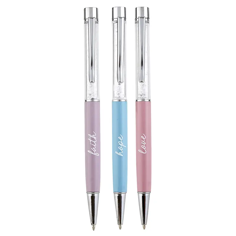 Crystal pen set faith hope love