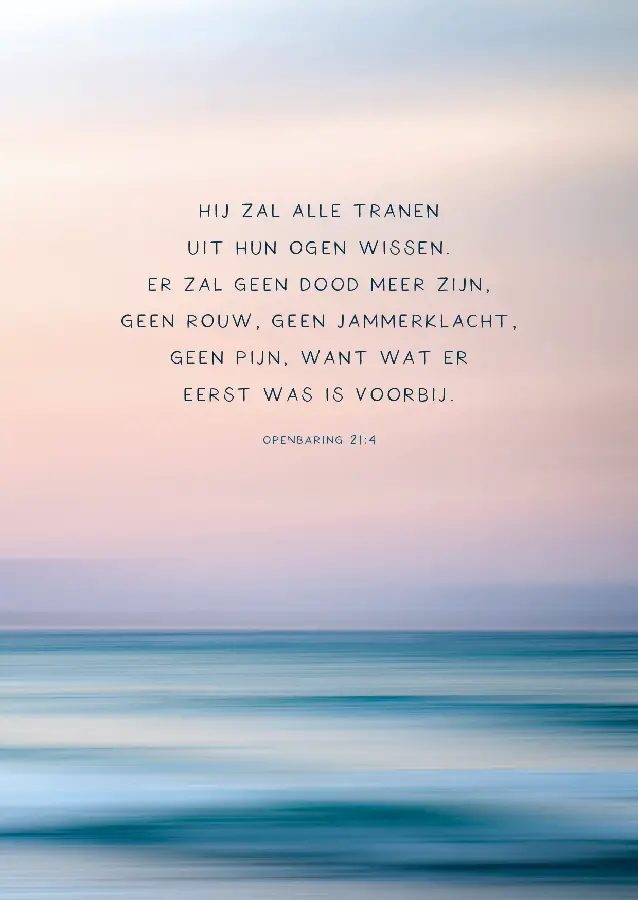 Poster A4 - Hij zal alle tranen...