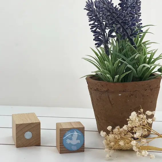 Magnetische kaarthouder met Duif