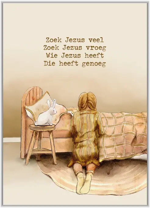 Poster A4 Zoek Jezus veel (meisje)