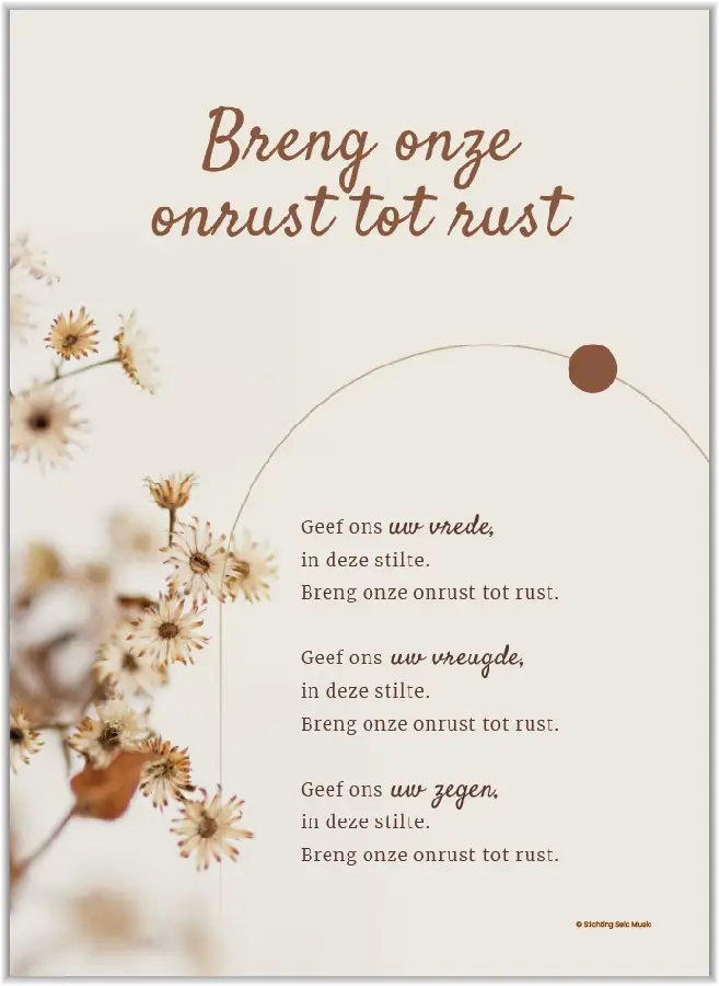 Poster A4 Breng onze onrust tot rust