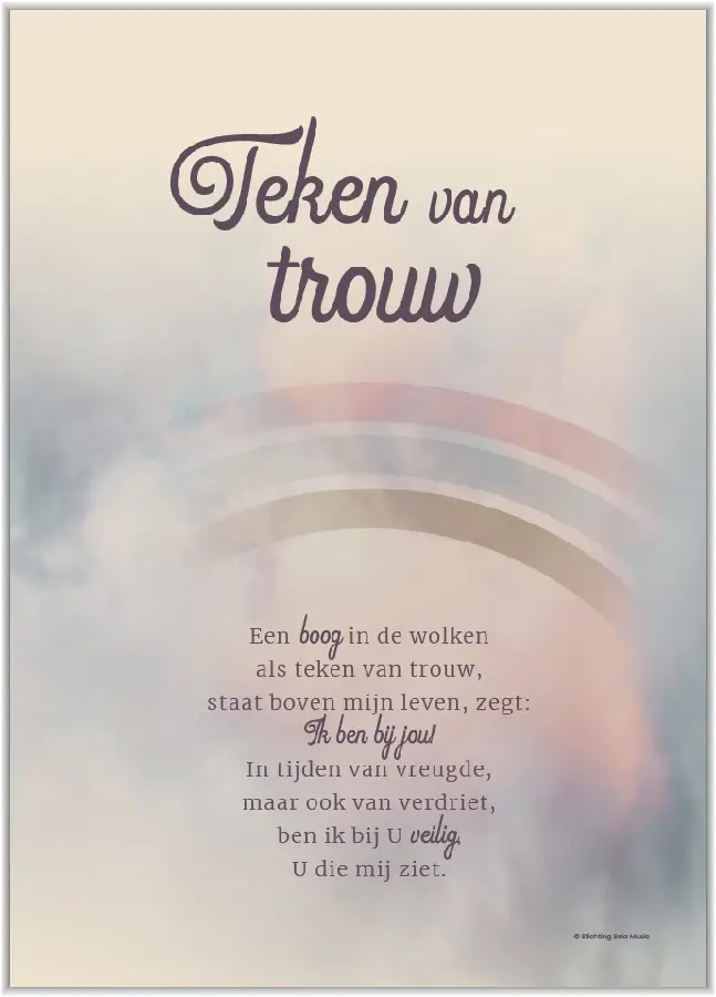 Poster A4 Teken van trouw