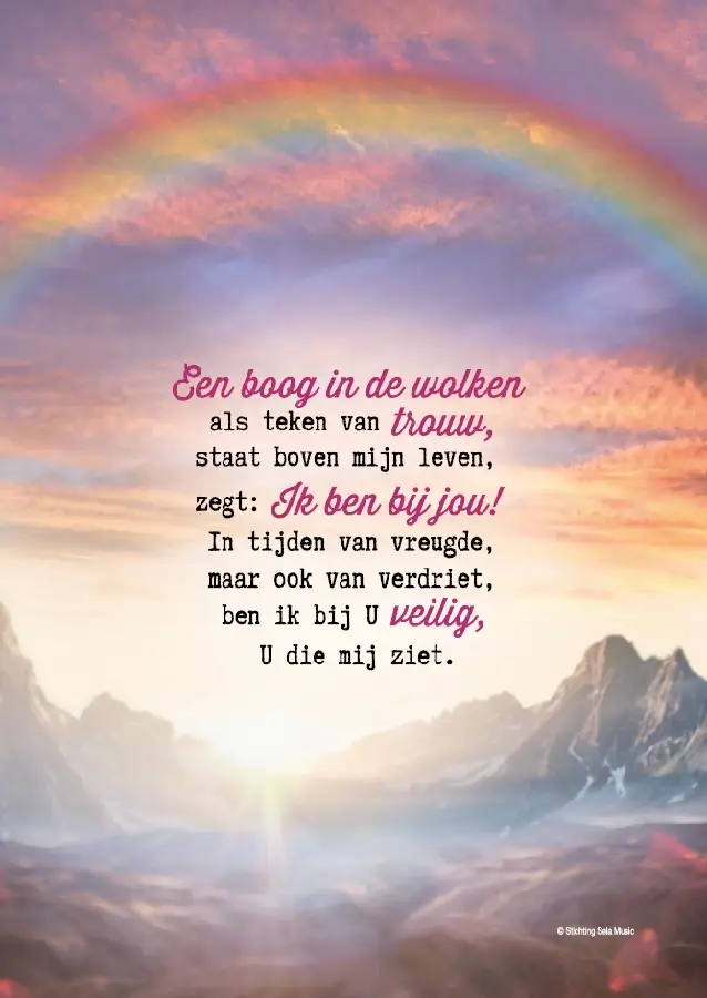 Poster A4 Een boog in de wolken