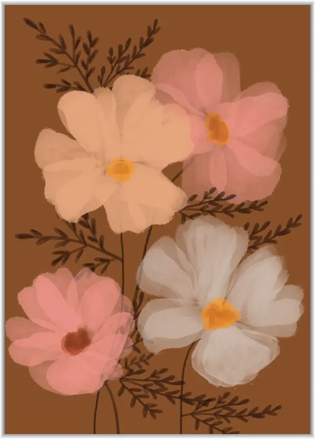 Poster A4 Bloem
