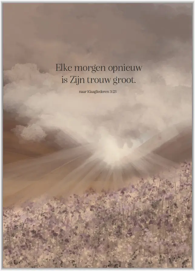 Poster A4 Elke morgen opnieuw