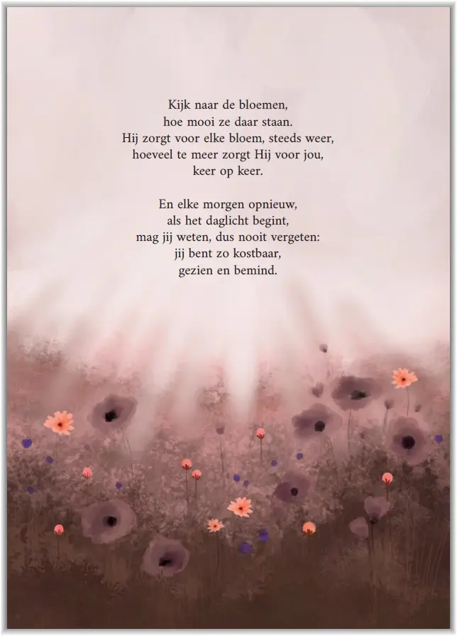 Poster A4 Kijk naar de bloemen