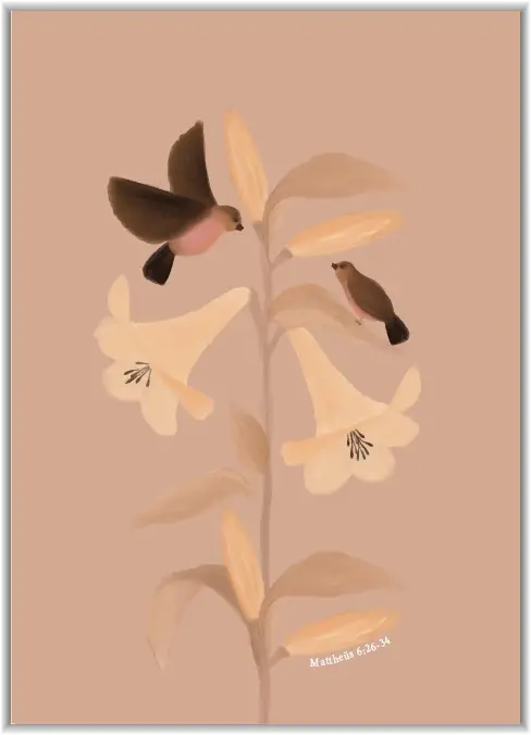 Poster A4 Lelies en musjes