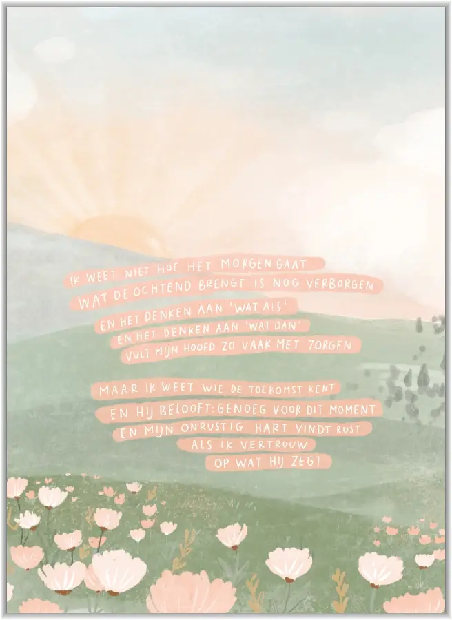 Poster A4 Ik weet niet hoe