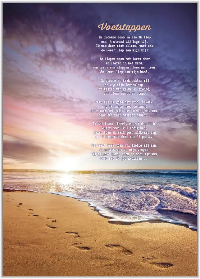 Poster A4 Voetstappen