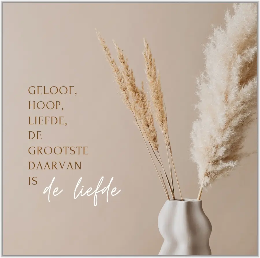 Poster Square Geloof, Hoop en Liefde