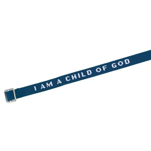 Armbandje blauw 'I am a child of God'