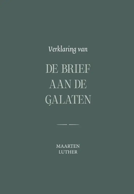 Verklaring van De Brief aan de Galaten