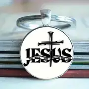 Keyring Metal/Epoxy Jesus Way truth life