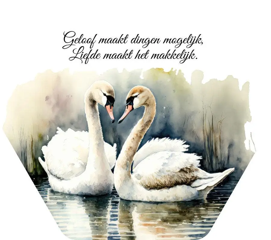 Geloof maakt dingen mogelijk / zwanen