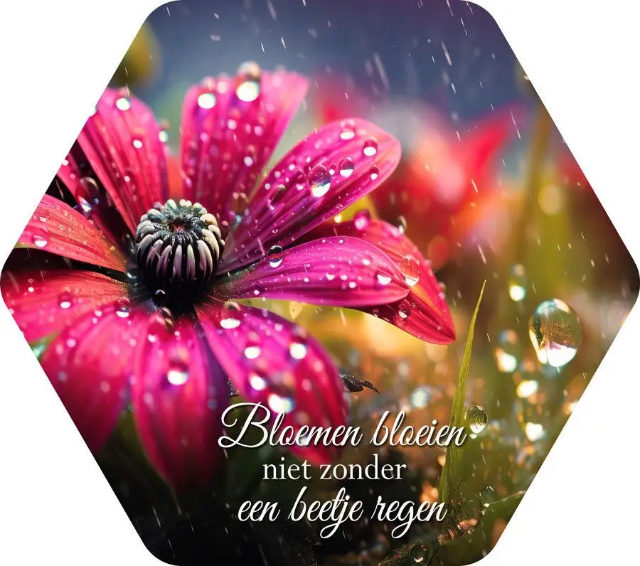 Bloemen bloeien niet zonder een beetje