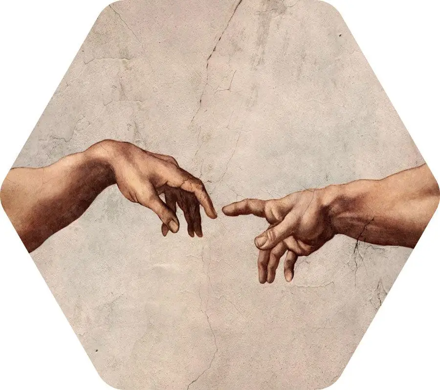 De schepping van Adam / Leonardo daVinci