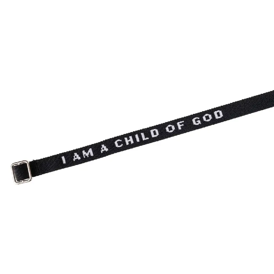 Armbandje zwart 'I am a child of God'